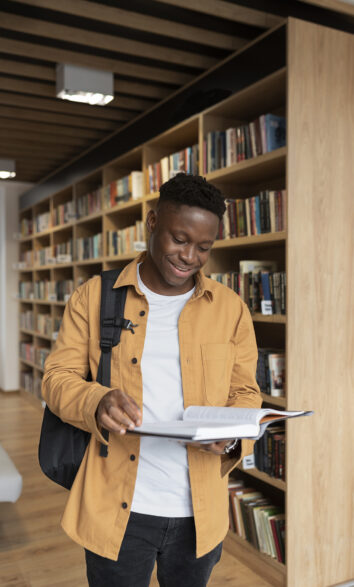 young-student-learning-library